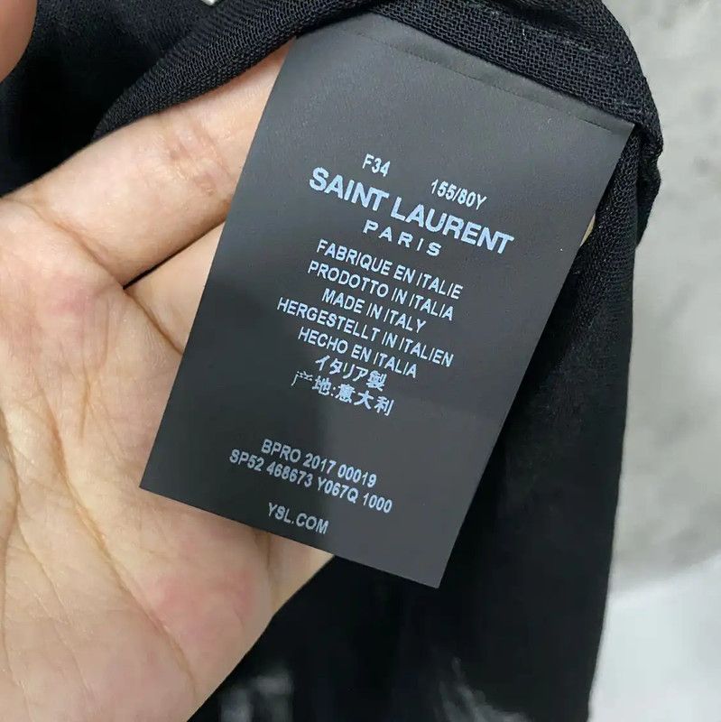 Yves Saint Laurent YSL Black Sheer Women's Shirt 0089 Size ONE SIZE - 6 Thumbnail