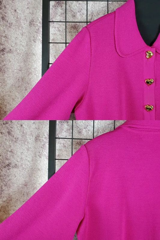 Yves Saint Laurent YSL Pink Wool Long Sleeve Knit Sweater 0089 Size L / US 10 / IT 46 - 7 Thumbnail