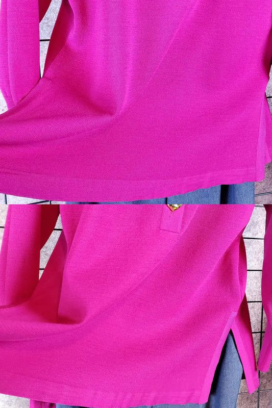 Yves Saint Laurent YSL Pink Wool Long Sleeve Knit Sweater 0089 Size L / US 10 / IT 46 - 10 Thumbnail