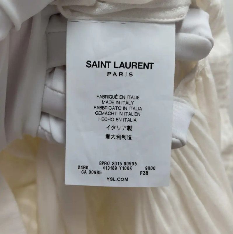Yves Saint Laurent YSL Spring Autumn Cotton A-Line Dress 0089 Size M / US 6-8 / IT 42-44 - 4 Thumbnail
