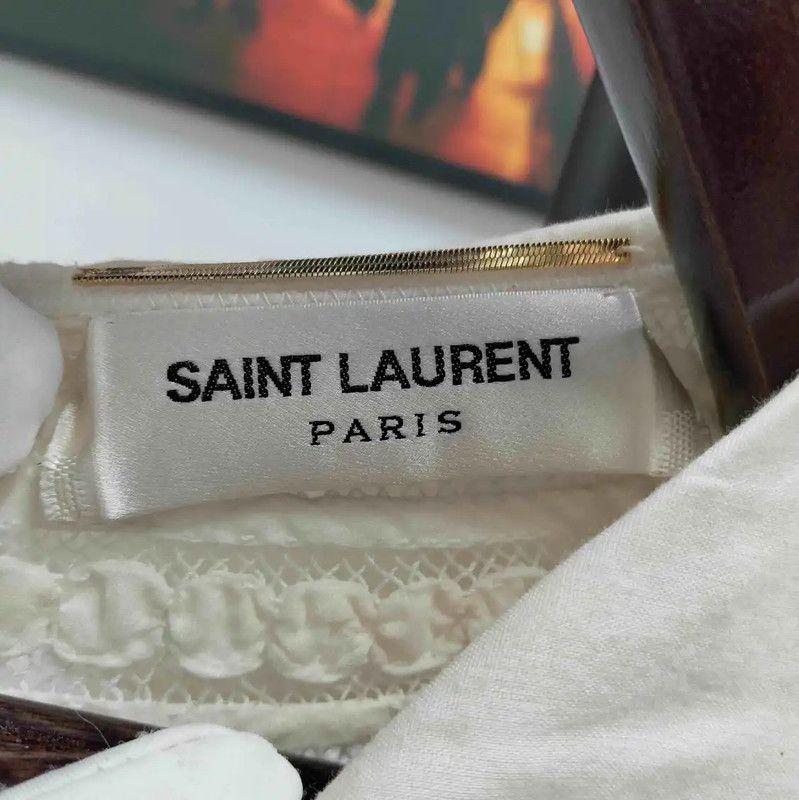 Yves Saint Laurent YSL Spring Autumn Cotton A-Line Dress 0089 Size M / US 6-8 / IT 42-44 - 3 Thumbnail
