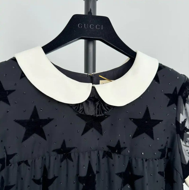 Yves Saint Laurent YSL Black Cotton Dress for Women 0089 Size S / US 4 / IT 40 - 4 Thumbnail