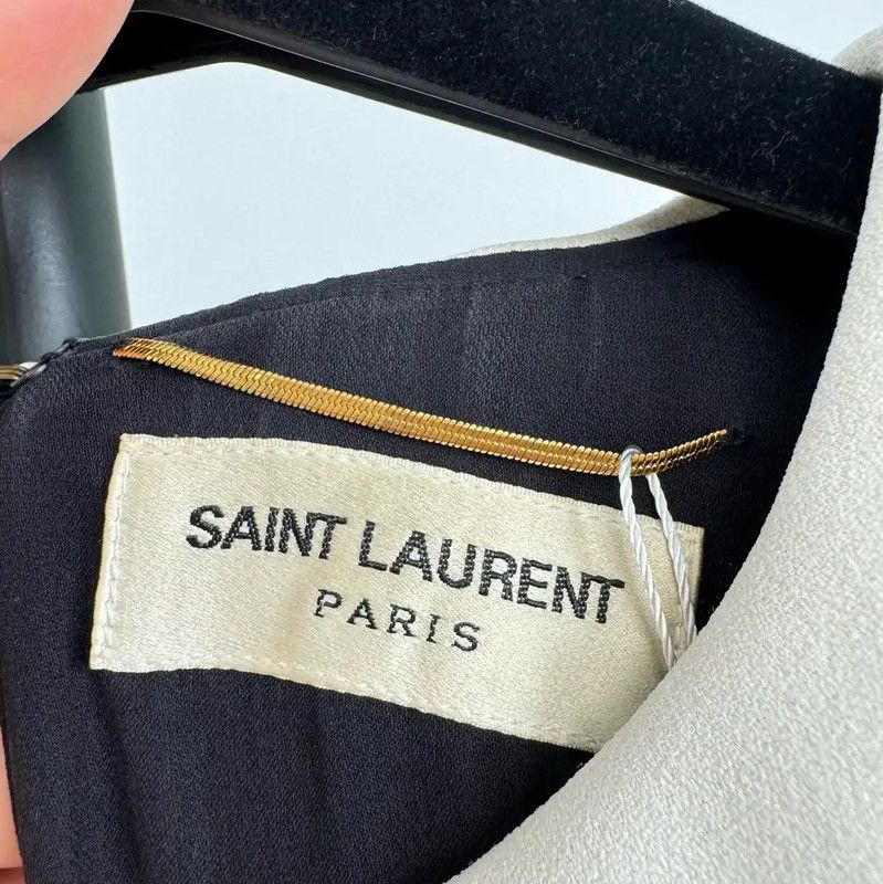 Yves Saint Laurent YSL Black Cotton Dress for Women 0089 Size S / US 4 / IT 40 - 3 Thumbnail