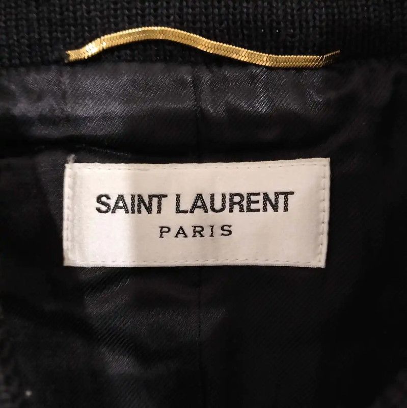 Yves Saint Laurent YSL Black Wool Women's Jacket 0089 Size M / US 6-8 / IT 42-44 - 4 Thumbnail