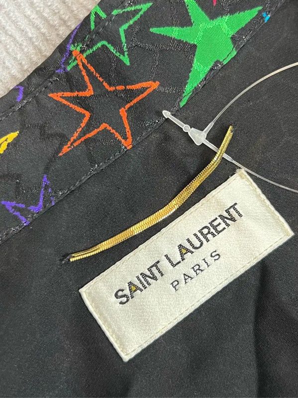 Yves Saint Laurent YSL Colorful Star Print Dress for Women 0089 Size M / US 6-8 / IT 42-44 - 3 Thumbnail