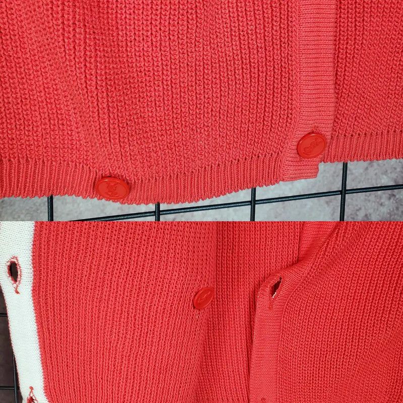 Yves Saint Laurent YSL Spring Autumn Red Cotton Knit Top 0089 Size M / US 6-8 / IT 42-44 - 6 Thumbnail