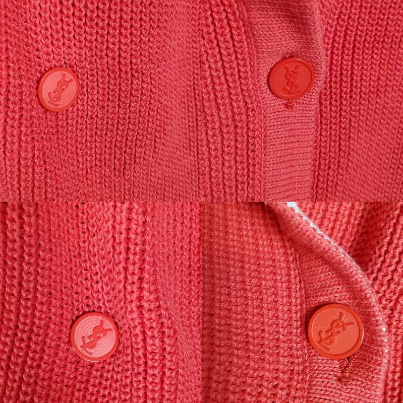 Yves Saint Laurent YSL Spring Autumn Red Cotton Knit Top 0089 Size M / US 6-8 / IT 42-44 - 5 Thumbnail