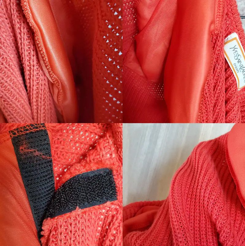 Yves Saint Laurent YSL Spring Autumn Red Cotton Knit Top 0089 Size M / US 6-8 / IT 42-44 - 7 Thumbnail