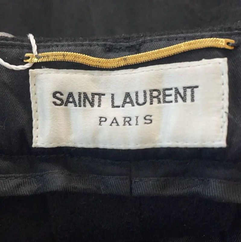 Yves Saint Laurent Yves Saint Laurent Black Cotton Casual Pants 0089 Size 27" / US 4 / IT 40 - 3 Thumbnail