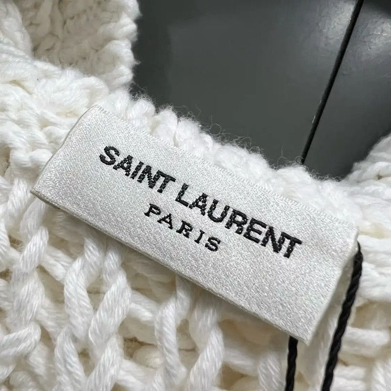 Yves Saint Laurent YSL Colorblock Wool Cardigan for Women 0089 Size S / US 4 / IT 40 - 2 Thumbnail