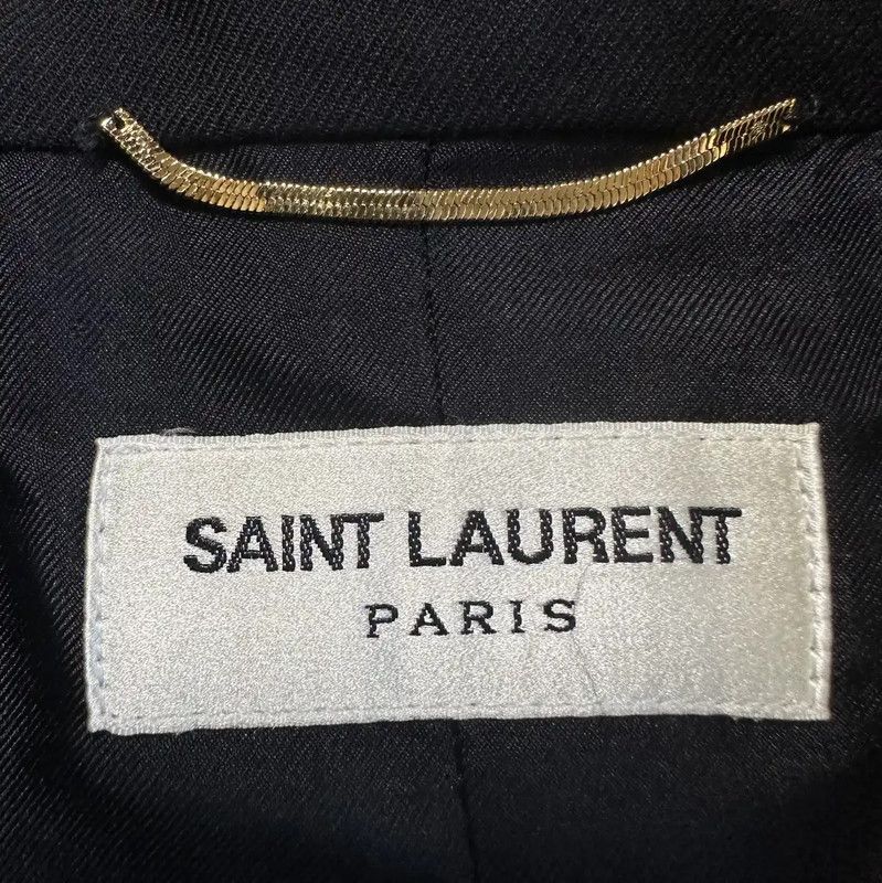 Yves Saint Laurent Yves Saint Laurent Black Wool Embroidered Jacket 0089 Size M / US 6-8 / IT 42-44 - 4 Thumbnail