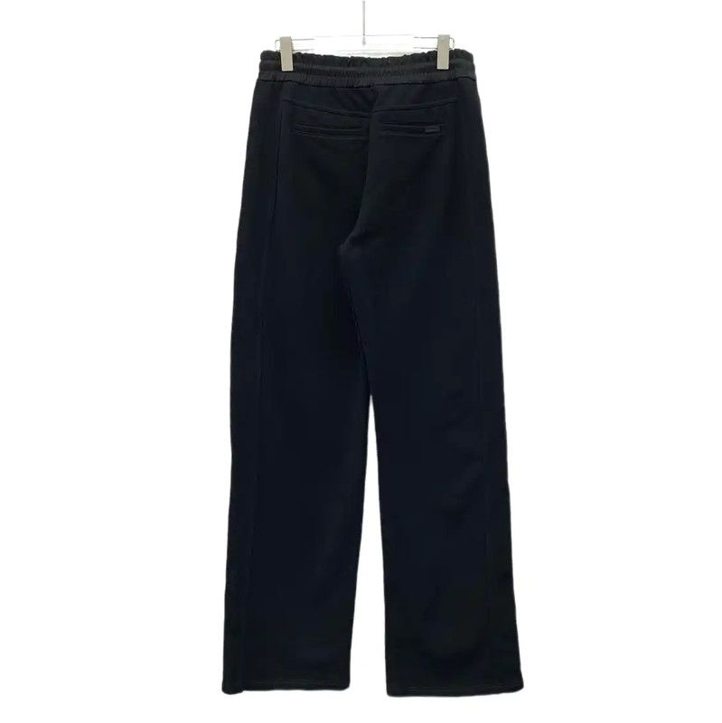 Yves Saint Laurent YSL Black Cotton Casual Pants for Women 0089 Size 23" - 2 Thumbnail