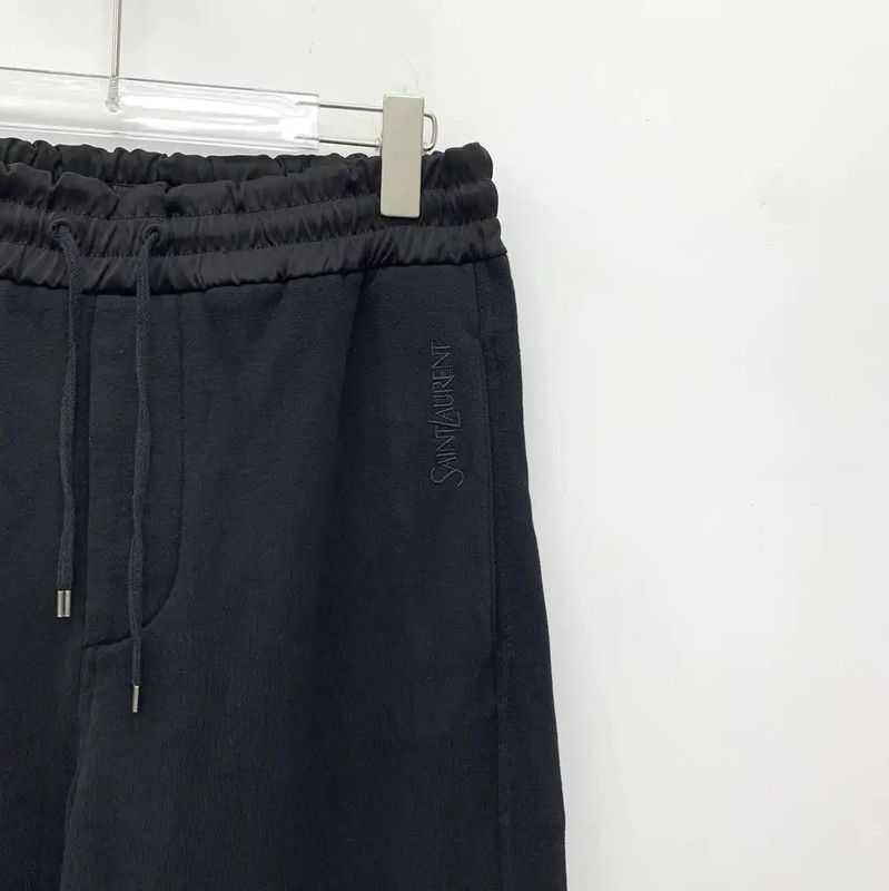 Yves Saint Laurent YSL Black Cotton Casual Pants for Women 0089 Size 23" - 3 Thumbnail
