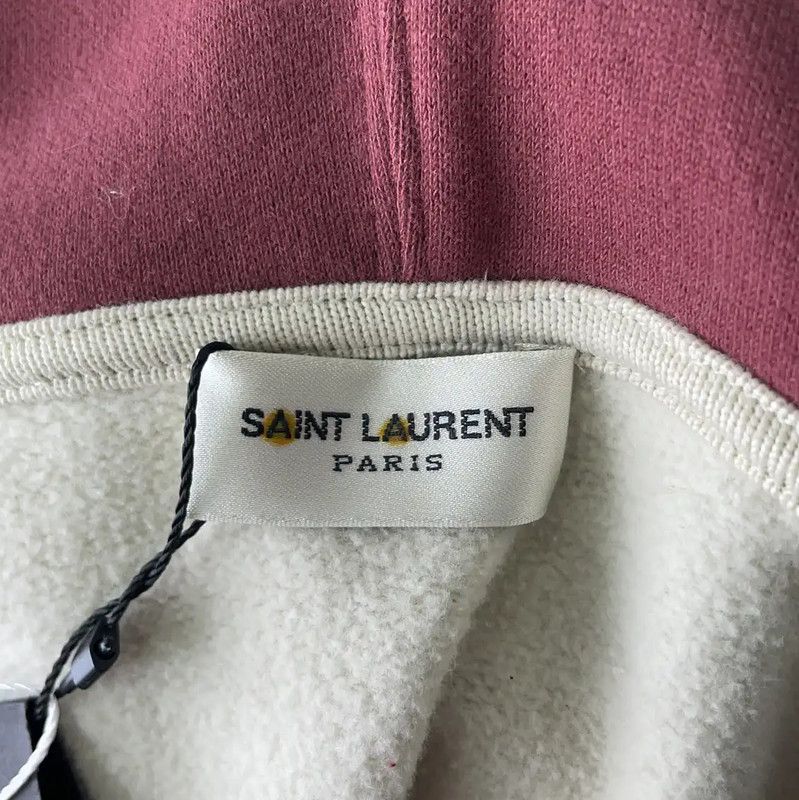 Yves Saint Laurent YSL Light Gray Cotton Women's Hoodie 0089 Size L / US 10 / IT 46 - 4 Thumbnail