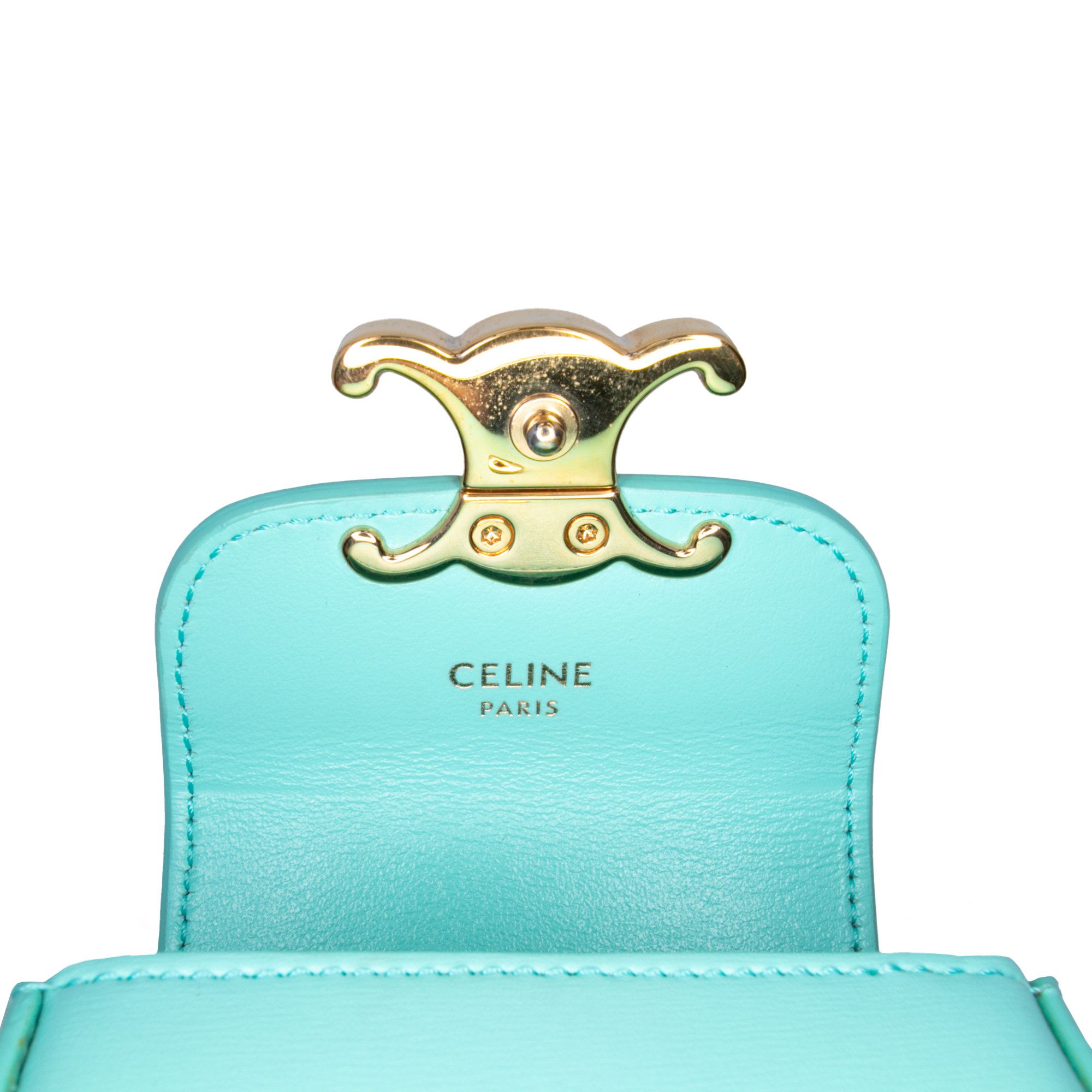 Celine Celine Leather Triomphe AirPods Case with Strap Size ONE SIZE - 5 Thumbnail