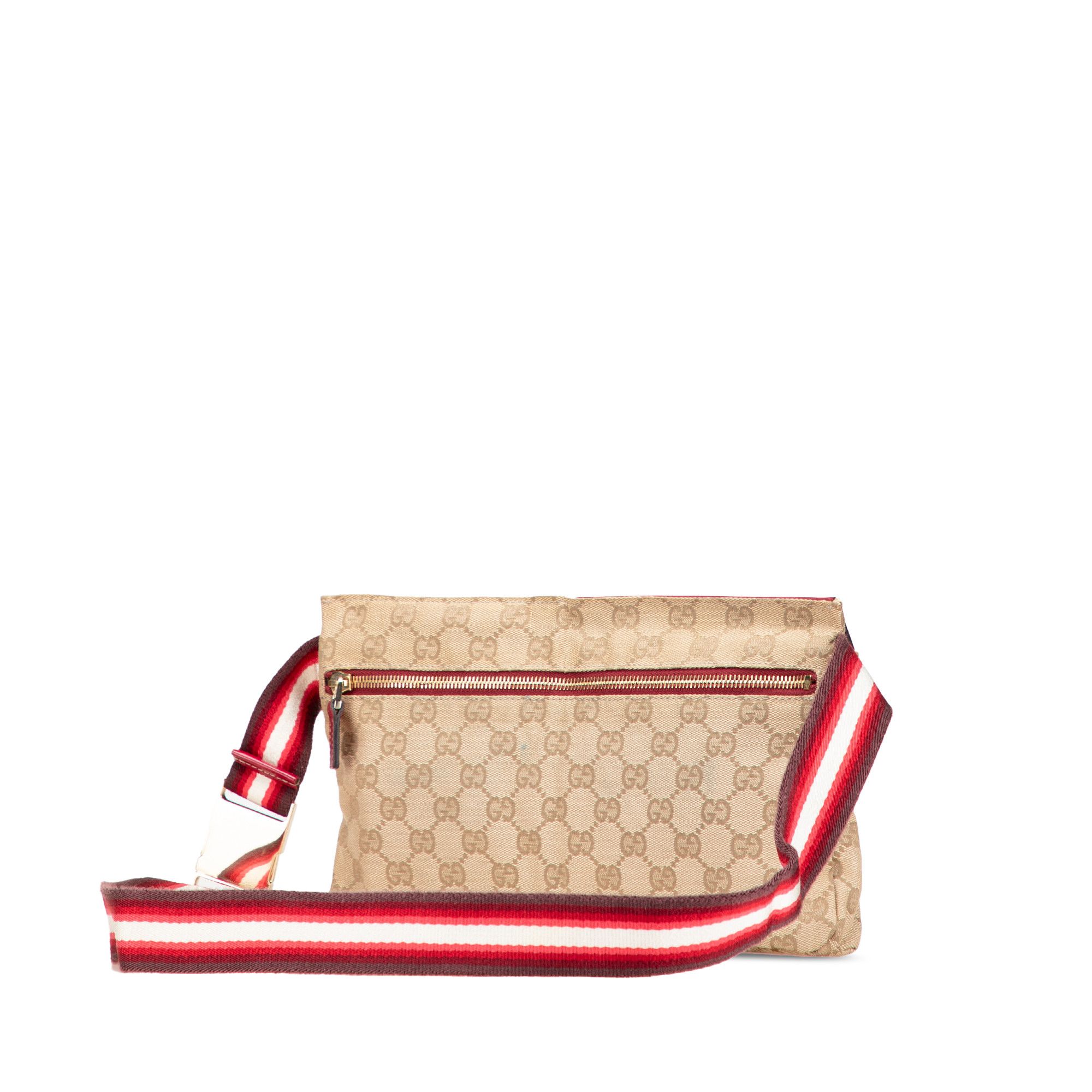 Gucci Gucci GG Canvas Web Double Pocket Belt Bag Size ONE SIZE - 2 Thumbnail