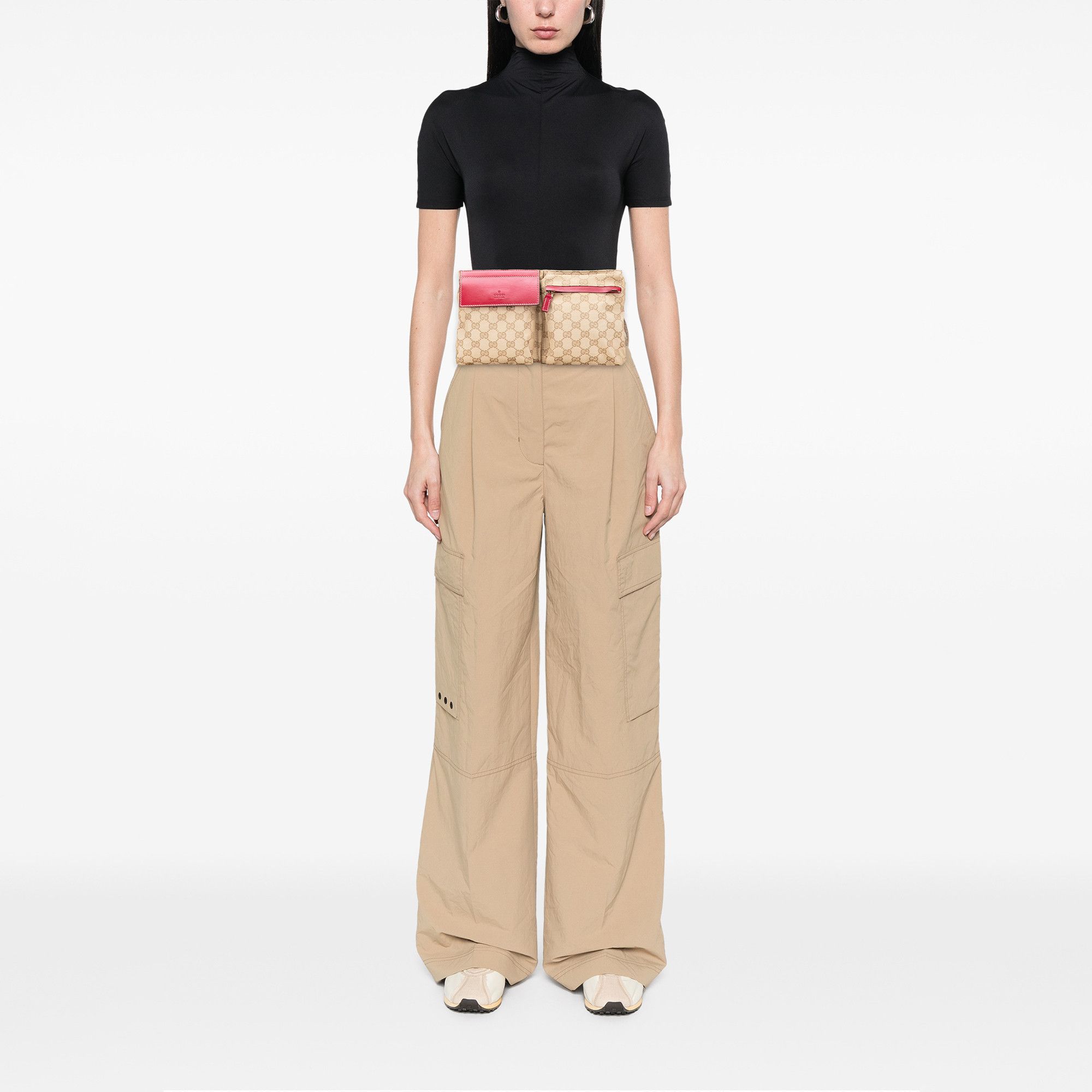 Gucci Gucci GG Canvas Web Double Pocket Belt Bag Size ONE SIZE - 11 Thumbnail