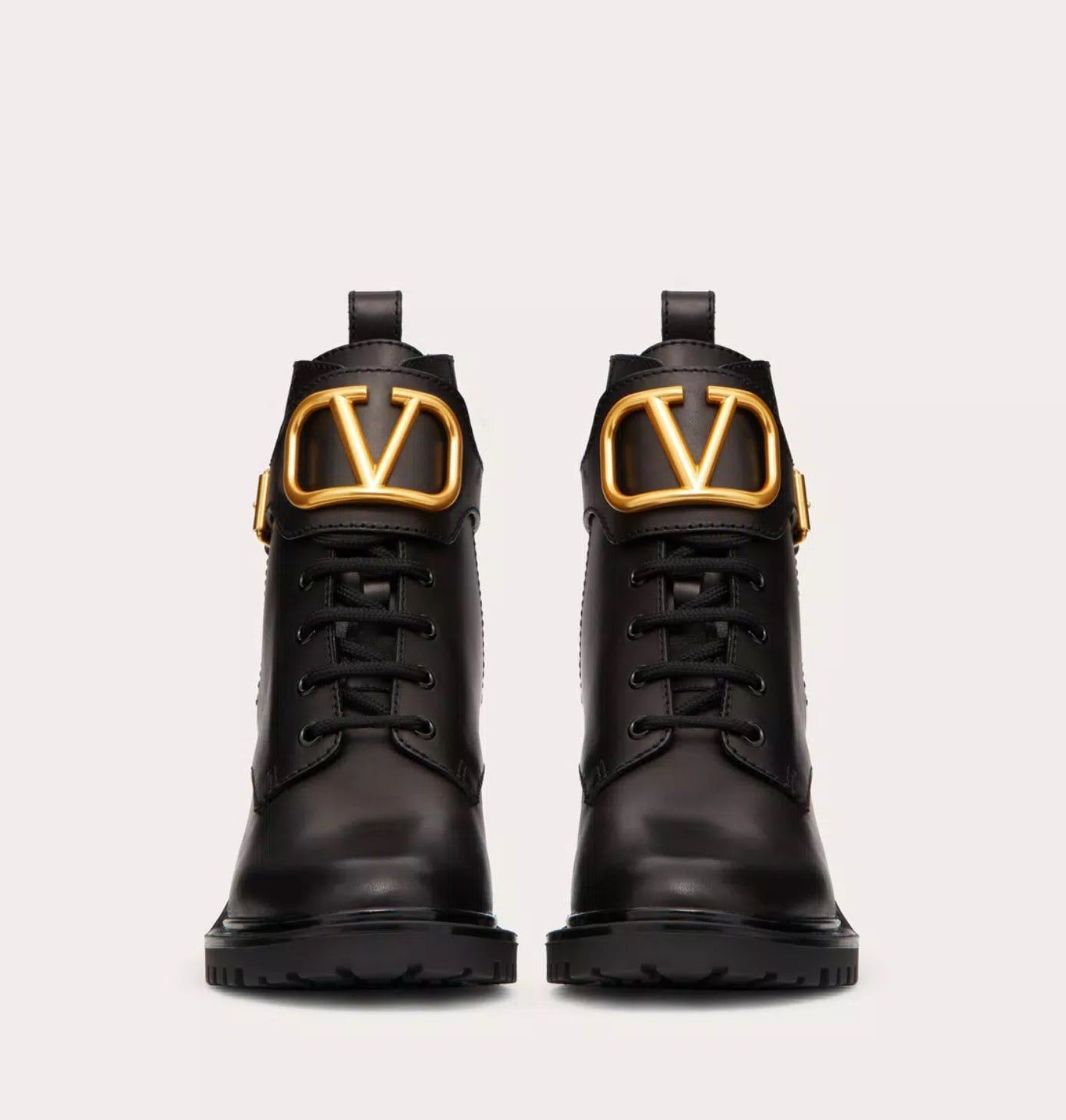 Valentino Valentino Vlogo Signature Calfskin Combat Boots SIZE 39.5 Size ONE SIZE - 3 Thumbnail