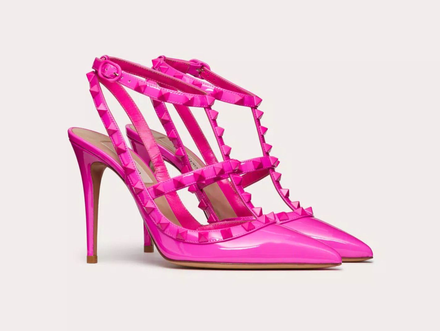 Valentino Valentino Rockstud Tonal Studs Ankle Strap Pumps SIZE 37 Size ONE SIZE - 2 Thumbnail