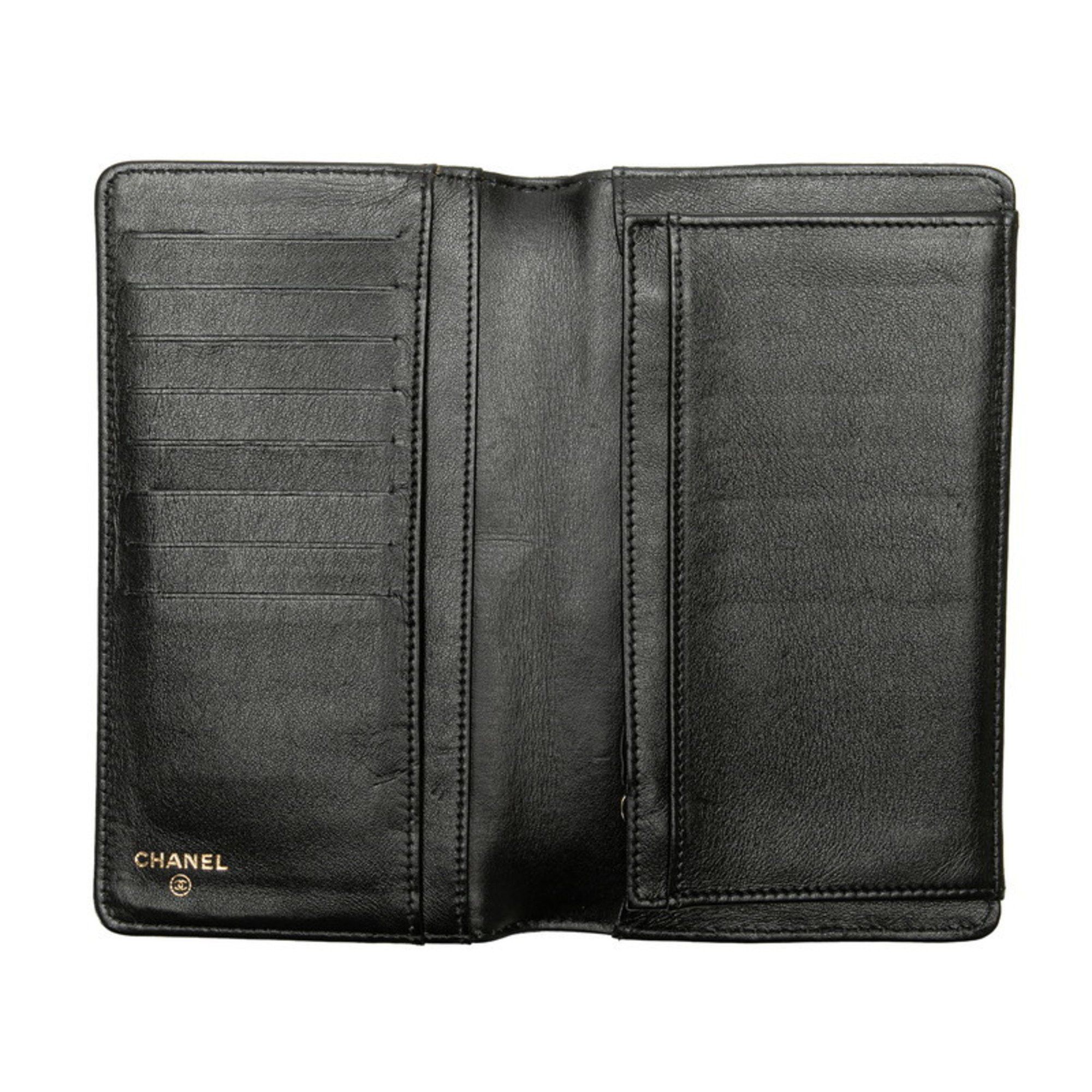 Chanel CHANEL Boy Chanel Long Wallet in Black with Antique Gold Hardware and Caviar Leather, Women's Size ONE SIZE - 6 Thumbnail