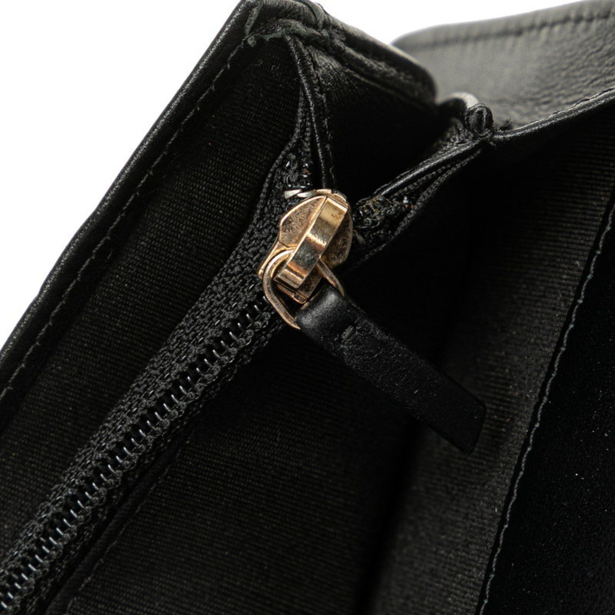 Chanel CHANEL Boy Chanel Long Wallet in Black with Antique Gold Hardware and Caviar Leather, Women's Size ONE SIZE - 7 Thumbnail