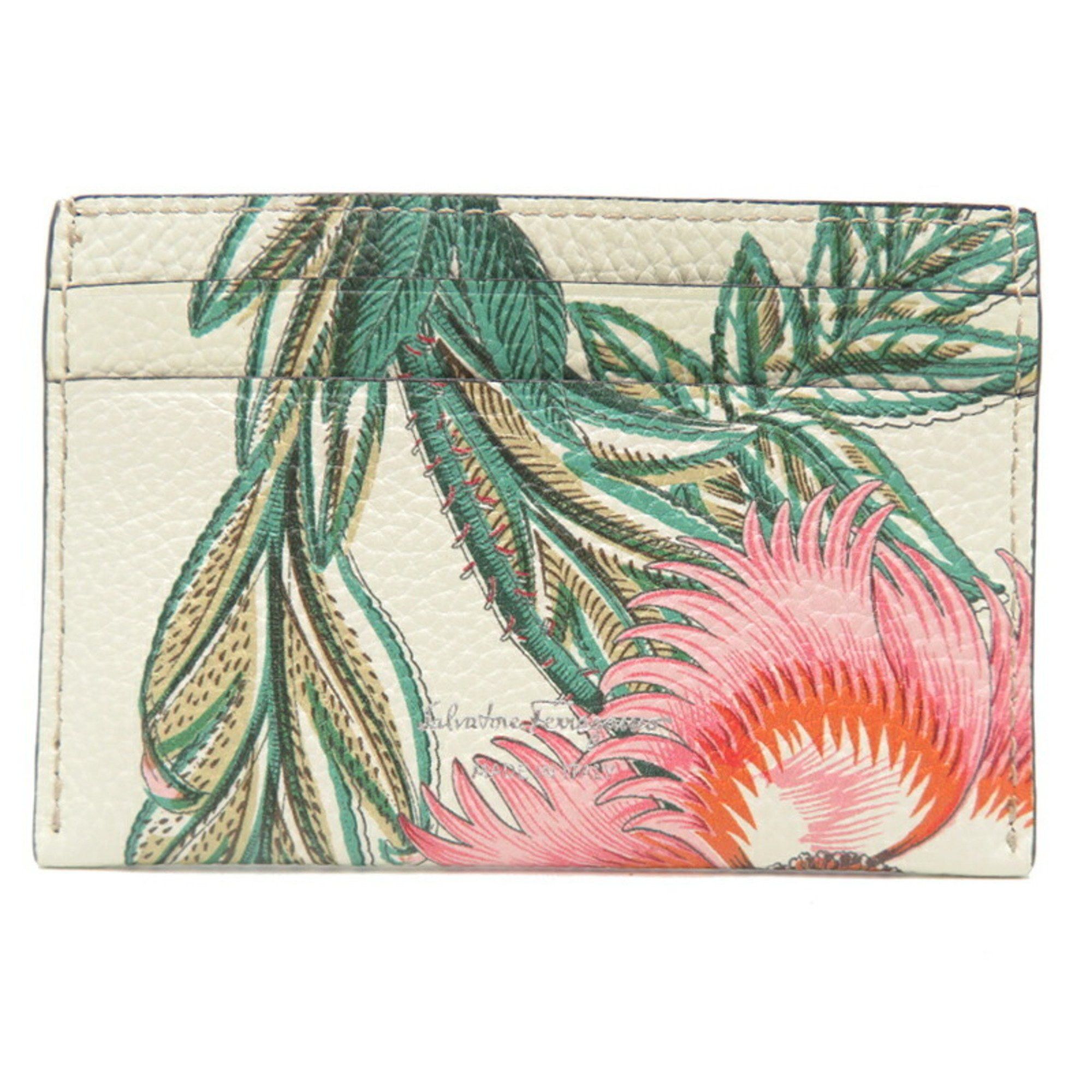 Salvatore Ferragamo Salvatore Ferragamo W Gancini Women's and Men's Leather Card Case in Multicolor Size ONE SIZE - 2 Thumbnail
