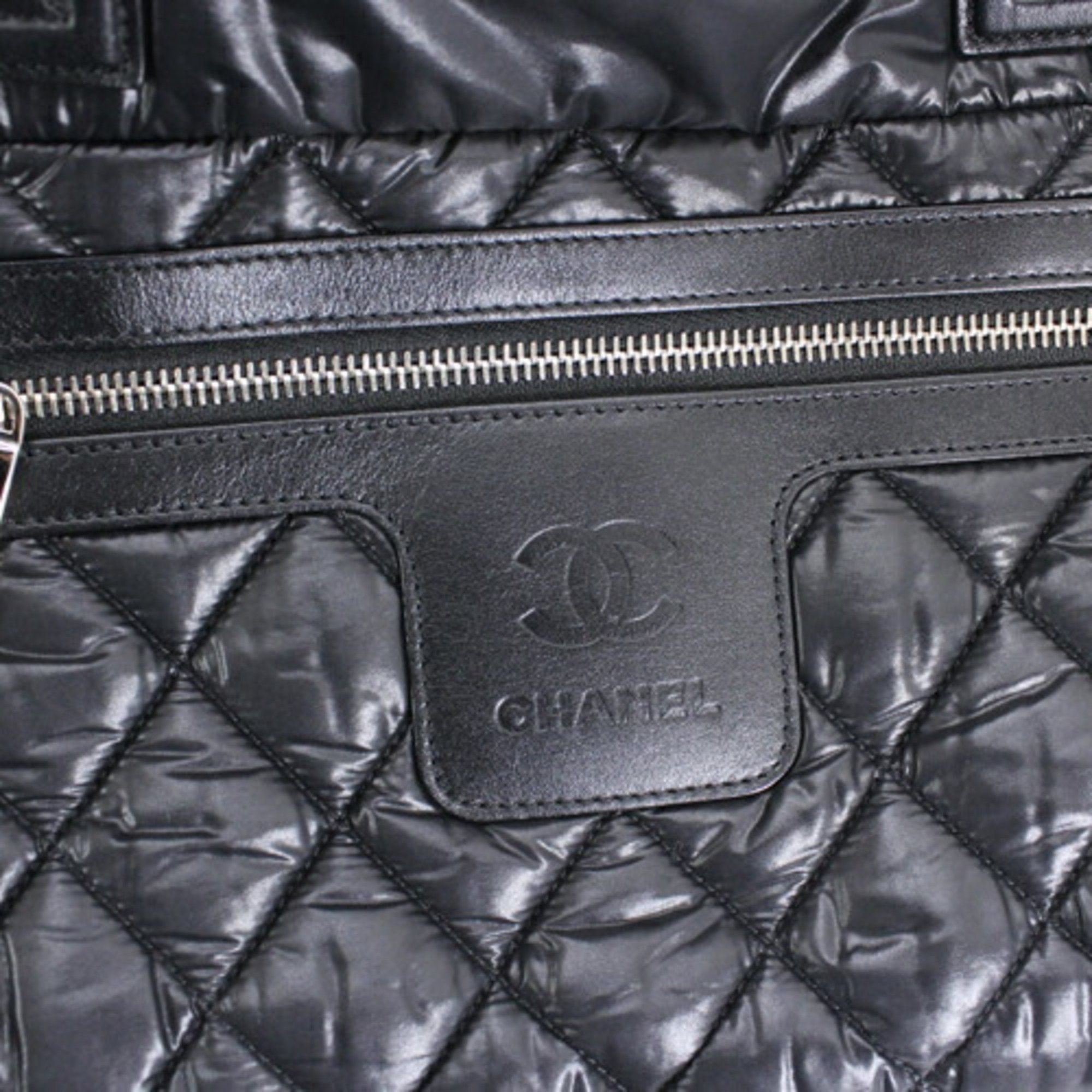 Chanel Chanel Coco Cocoon PM Small Tote Bag, Black Nylon with Mark, Women's, KM3144 Size ONE SIZE - 8 Thumbnail