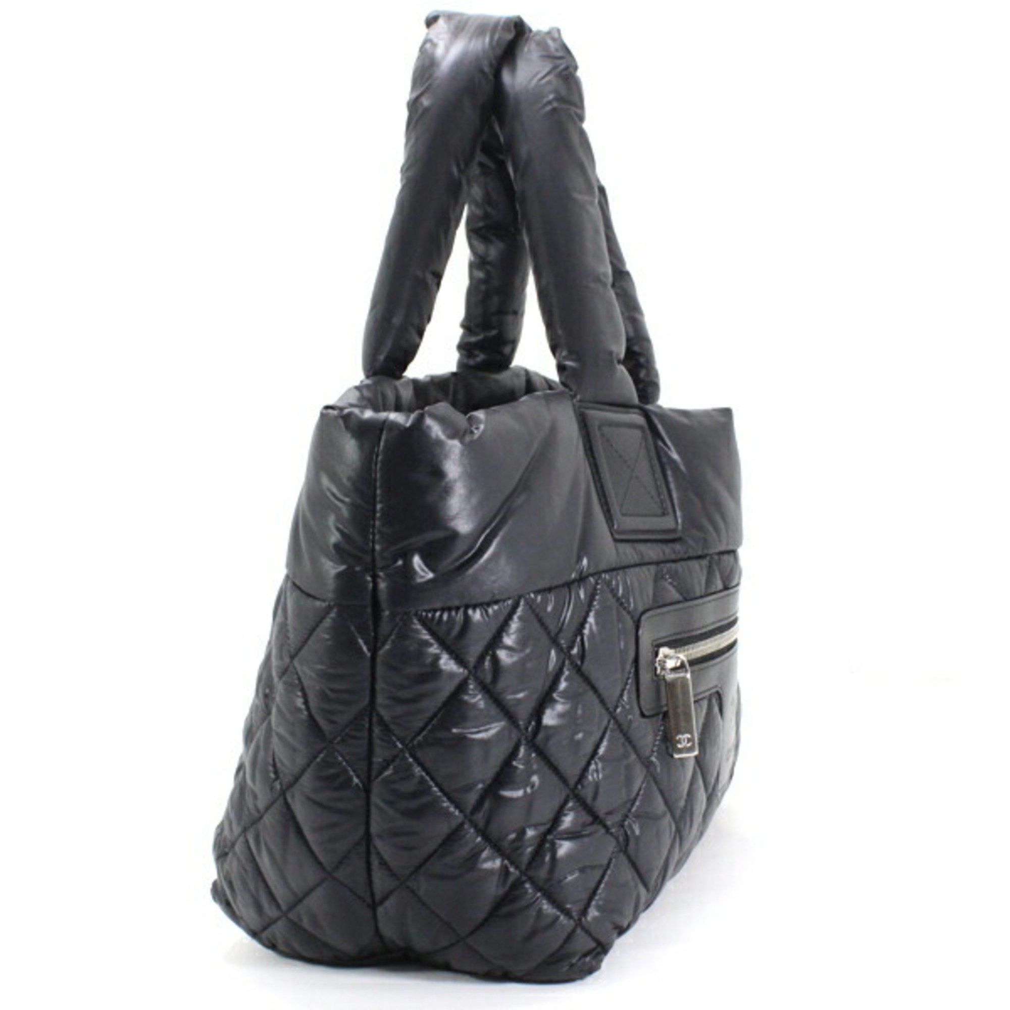 Chanel Chanel Coco Cocoon PM Small Tote Bag, Black Nylon with Mark, Women's, KM3144 Size ONE SIZE - 4 Thumbnail