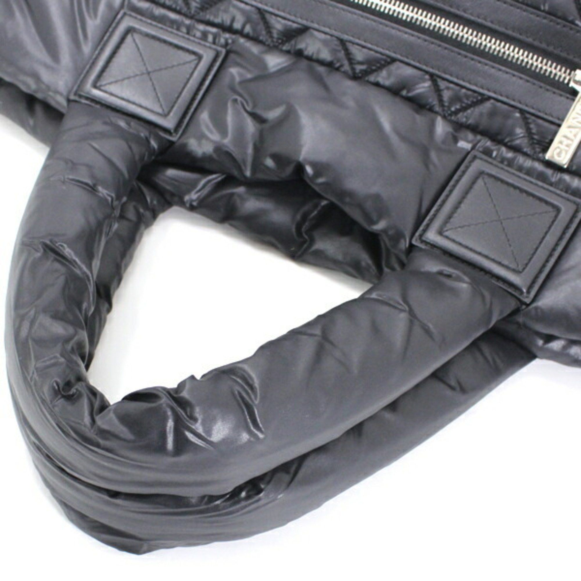 Chanel Chanel Coco Cocoon PM Small Tote Bag, Black Nylon with Mark, Women's, KM3144 Size ONE SIZE - 6 Thumbnail