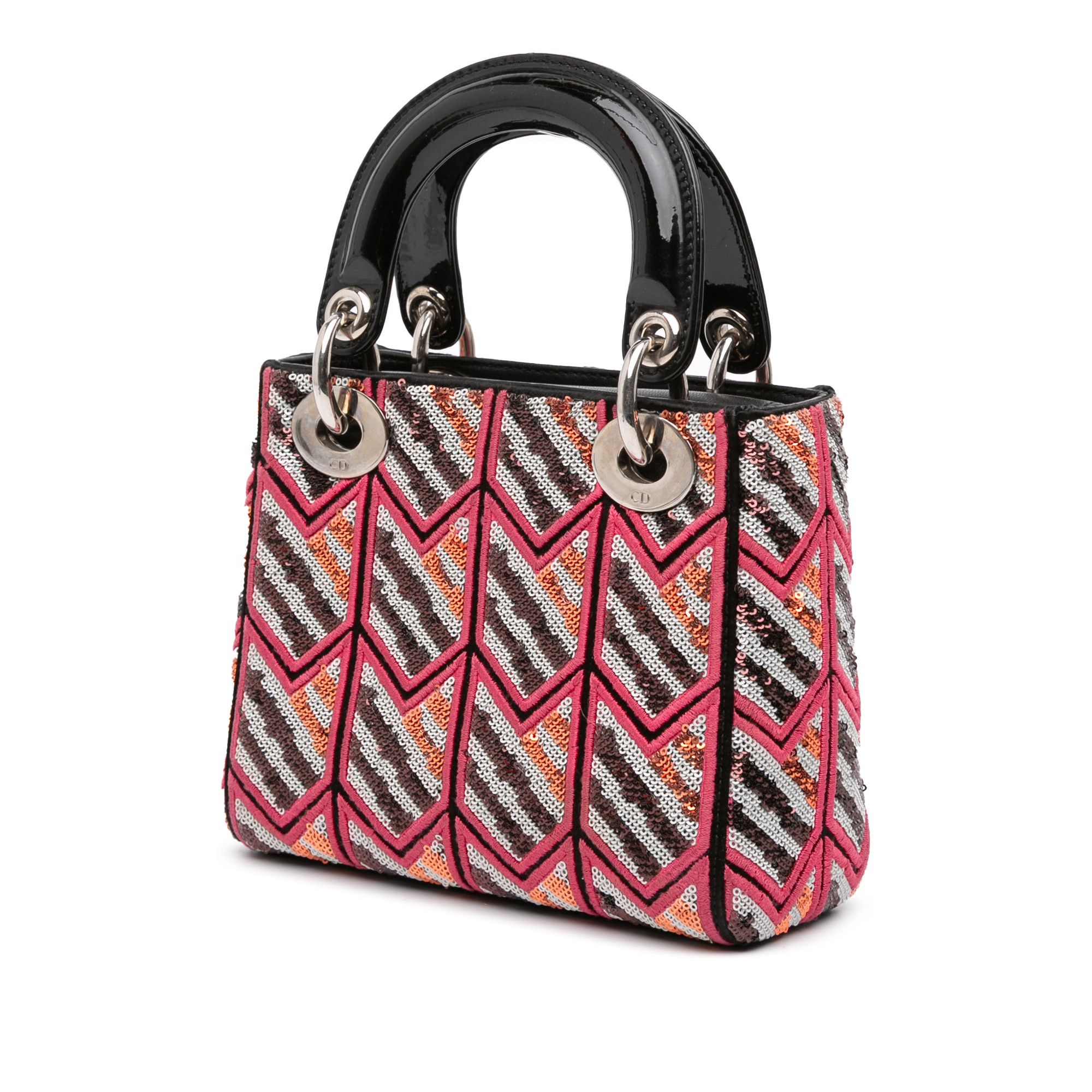 Dior Dior Mini Patent Sequined Lady Dior Size ONE SIZE - 2 Thumbnail
