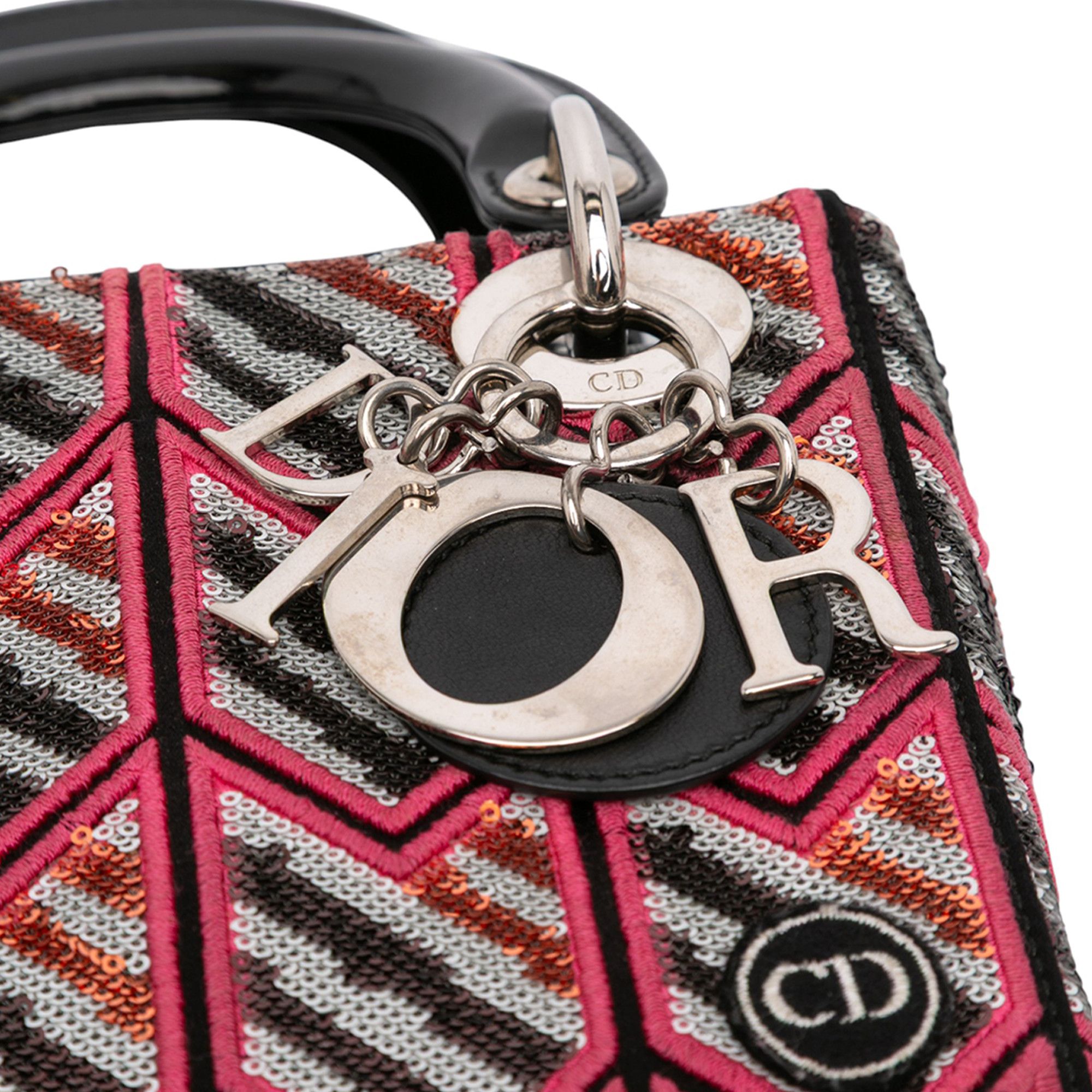 Dior Dior Mini Patent Sequined Lady Dior Size ONE SIZE - 8 Thumbnail
