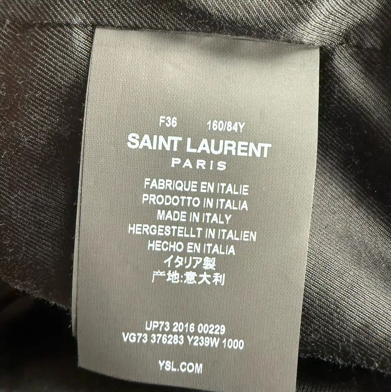 Yves Saint Laurent YSL Black Wool Ladies Jacket 0089 Size ONE SIZE - 4 Thumbnail
