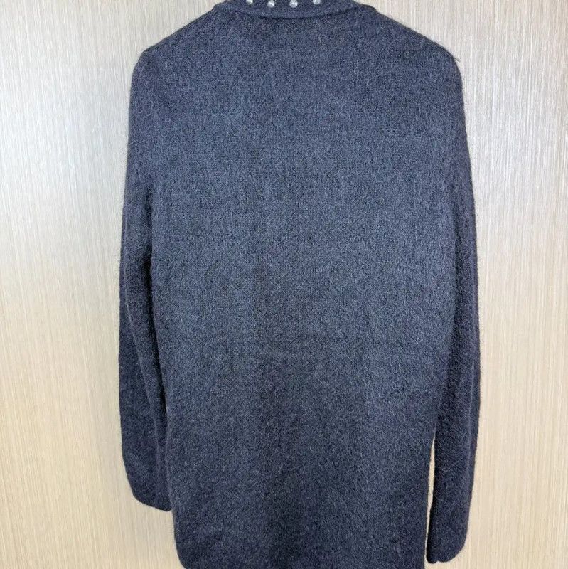 Yves Saint Laurent YSL Black Wool Cardigan for Women 0089 Size XS / US 0-2 / IT 36-38 - 2 Thumbnail