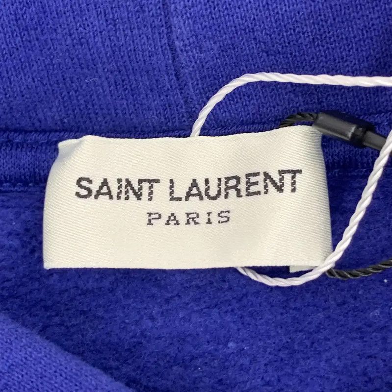 Yves Saint Laurent Saint Laurent Blue Cotton Women's Hoodie 0089 Size M / US 6-8 / IT 42-44 - 5 Thumbnail