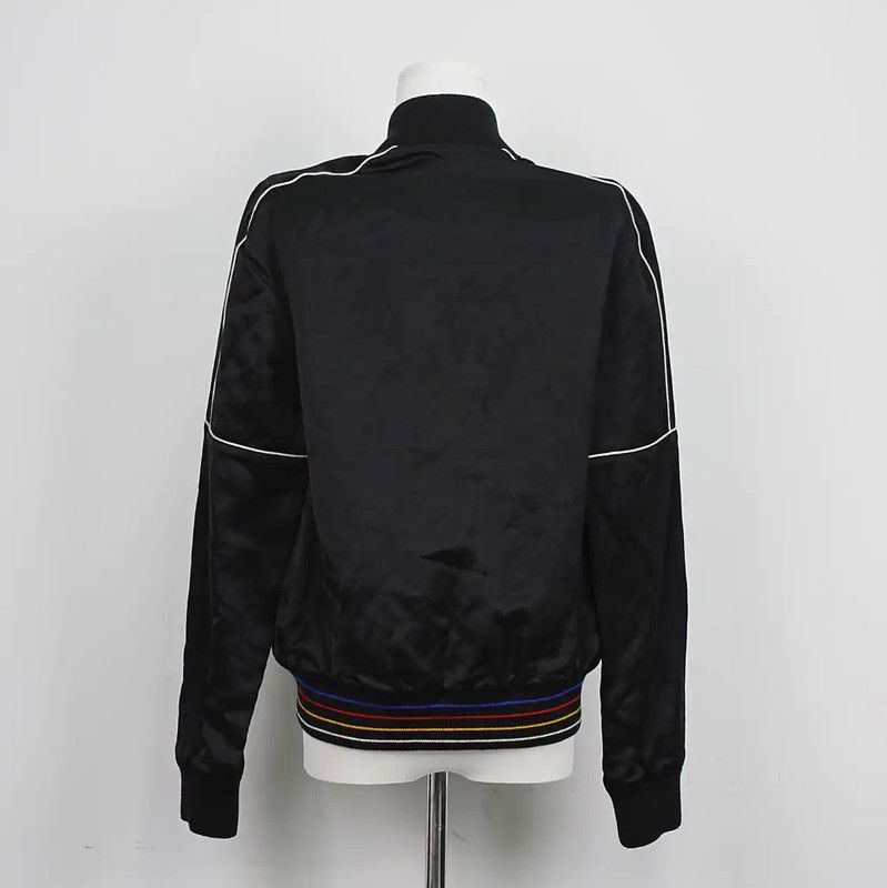 Yves Saint Laurent YSL Black Polyester Logo Jacket for Women 0089 Size L / US 10 / IT 46 - 2 Thumbnail