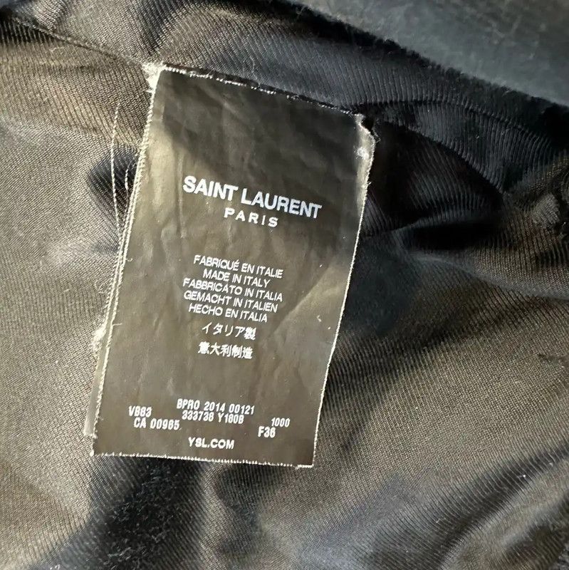 Yves Saint Laurent YSL Black Wool Women's Jacket Size S 0089 Size S / US 4 / IT 40 - 5 Thumbnail