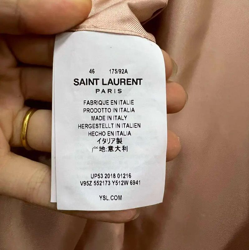 Yves Saint Laurent YSL Women's Pink Cotton Blazer for Spring & Autumn 0089 Size ONE SIZE - 3 Thumbnail