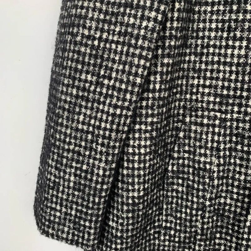 Yves Saint Laurent YSL Color-Block Wool Blend Women's Coat 0089 Size XS / US 0-2 / IT 36-38 - 4 Thumbnail
