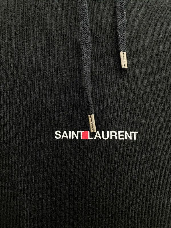 Yves Saint Laurent YSL Black Cotton Long Sleeve Hoodie 0089 Size M / US 6-8 / IT 42-44 - 6 Thumbnail