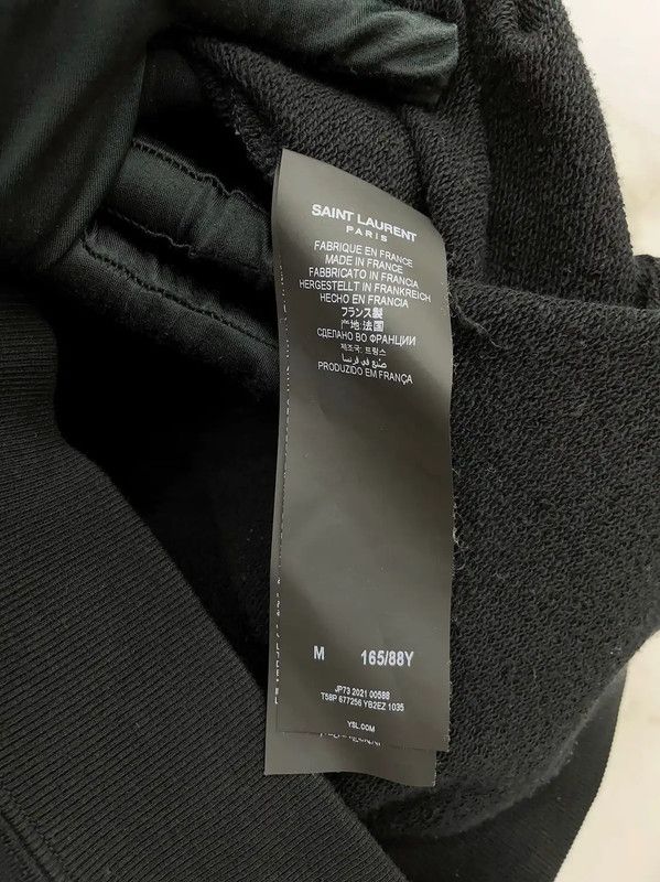 Yves Saint Laurent YSL Black Cotton Long Sleeve Hoodie 0089 Size M / US 6-8 / IT 42-44 - 9 Thumbnail