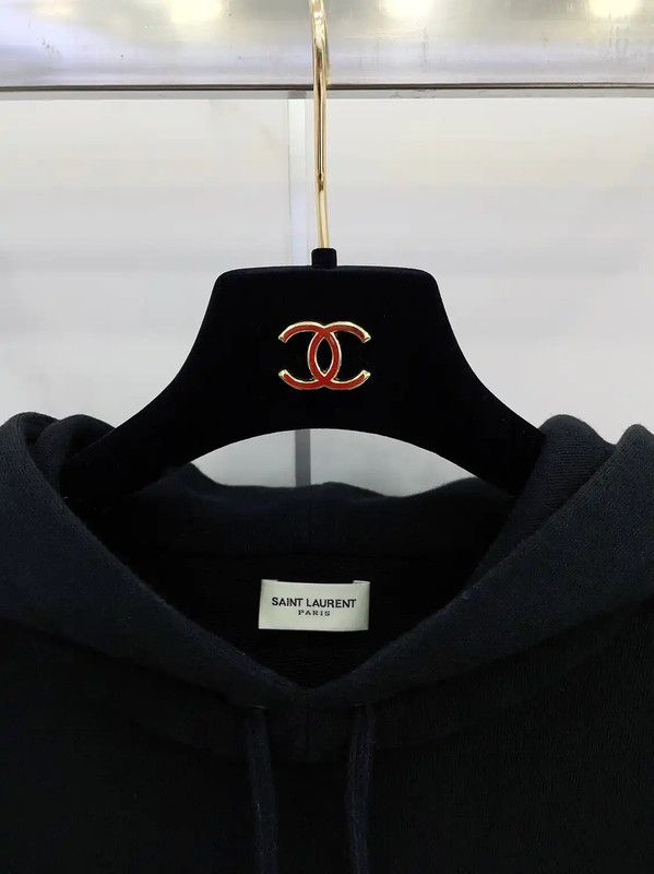 Yves Saint Laurent YSL Black Cotton Long Sleeve Hoodie 0089 Size M / US 6-8 / IT 42-44 - 4 Thumbnail