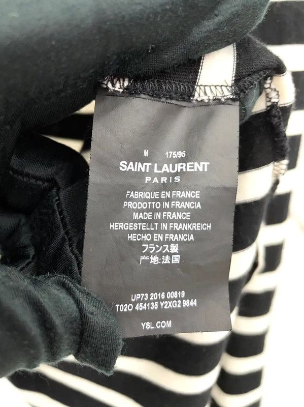 Yves Saint Laurent YSL Striped Long Sleeve T-Shirt for Women 0089 Size M / US 6-8 / IT 42-44 - 9 Thumbnail