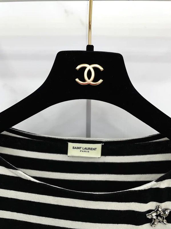 Yves Saint Laurent YSL Striped Long Sleeve T-Shirt for Women 0089 Size M / US 6-8 / IT 42-44 - 5 Thumbnail