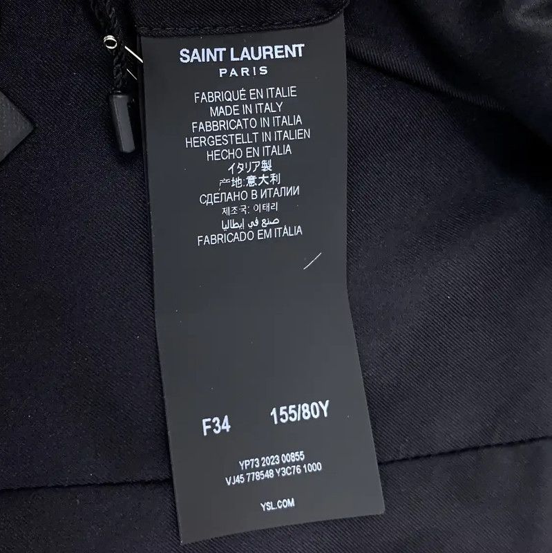 Yves Saint Laurent YSL Black Cotton Women's Jacket Size XXS 0089 Size XXS / US 00 / IT 34 - 6 Thumbnail