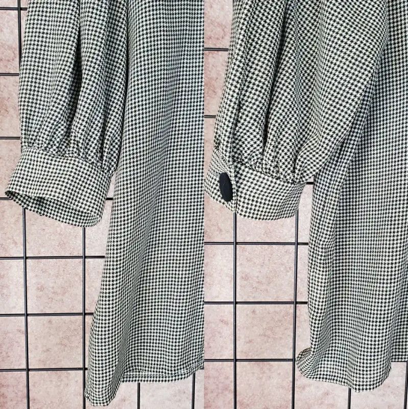 Yves Saint Laurent YSL Summer White Wool Houndstooth Cardigan 0089 Size M / US 6-8 / IT 42-44 - 4 Thumbnail
