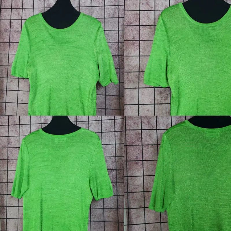 Yves Saint Laurent YSL Green Long Sleeve Knit Top for Women 0089 Size M / US 6-8 / IT 42-44 - 5 Thumbnail