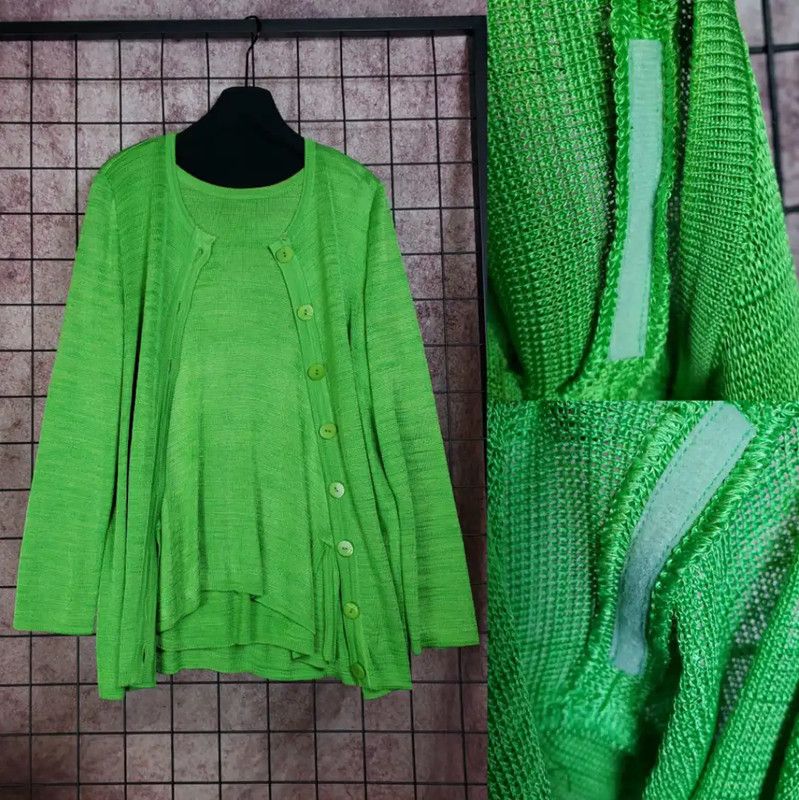 Yves Saint Laurent YSL Green Long Sleeve Knit Top for Women 0089 Size M / US 6-8 / IT 42-44 - 3 Thumbnail