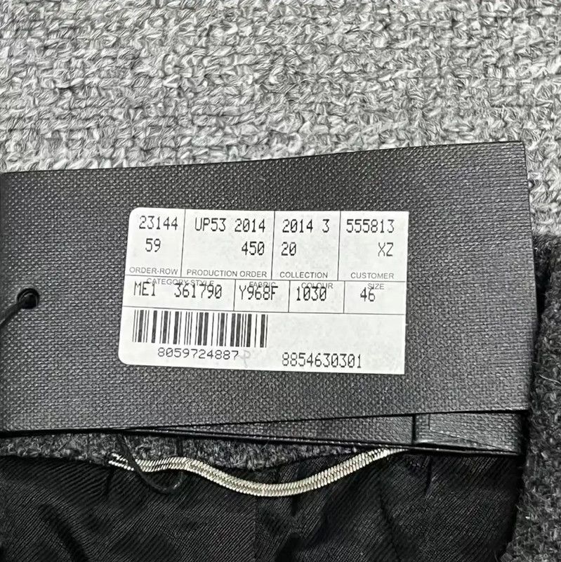 Yves Saint Laurent YSL Gray Cotton Striped Logo Women's Jacket 0089 Size S / US 4 / IT 40 - 4 Thumbnail