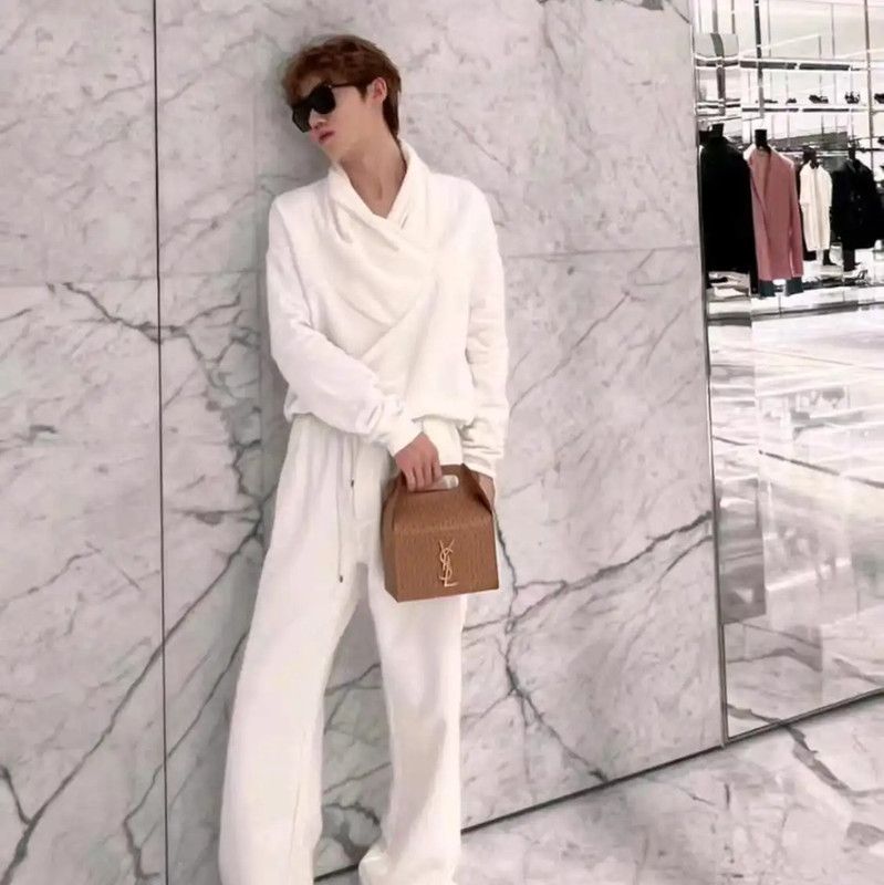 Yves Saint Laurent YSL White Cotton Women's Hoodie 0089 Size S / US 4 / IT 40 - 7 Thumbnail