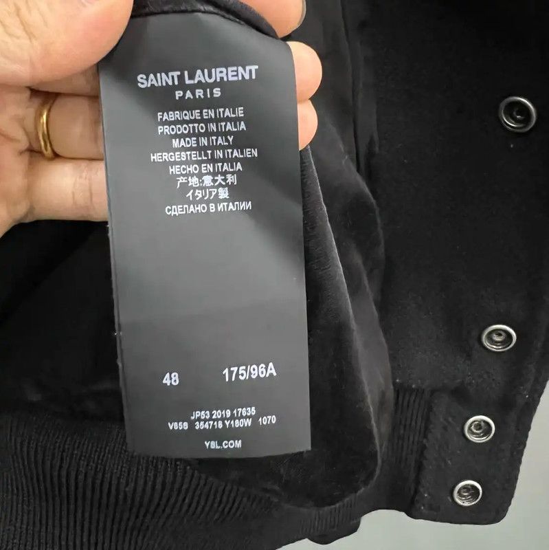 Yves Saint Laurent YSL Black Cotton Women's Jacket for Spring and Autumn 0089 Size ONE SIZE - 3 Thumbnail